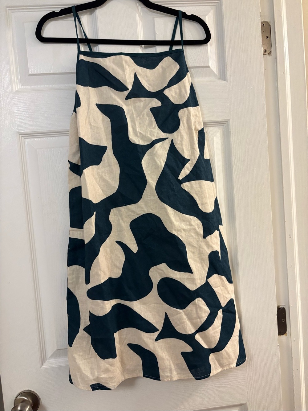 Abercrombie & Fitch Cream and Teal Abstract Mini Dress